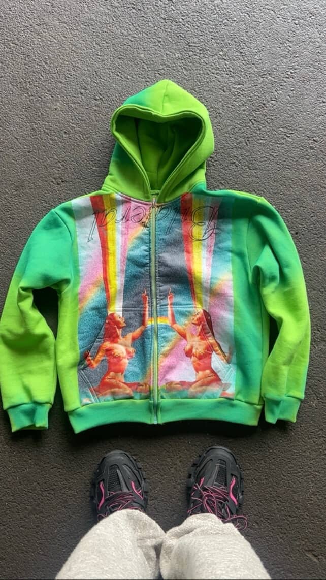 Green "Space Slut" hoodie