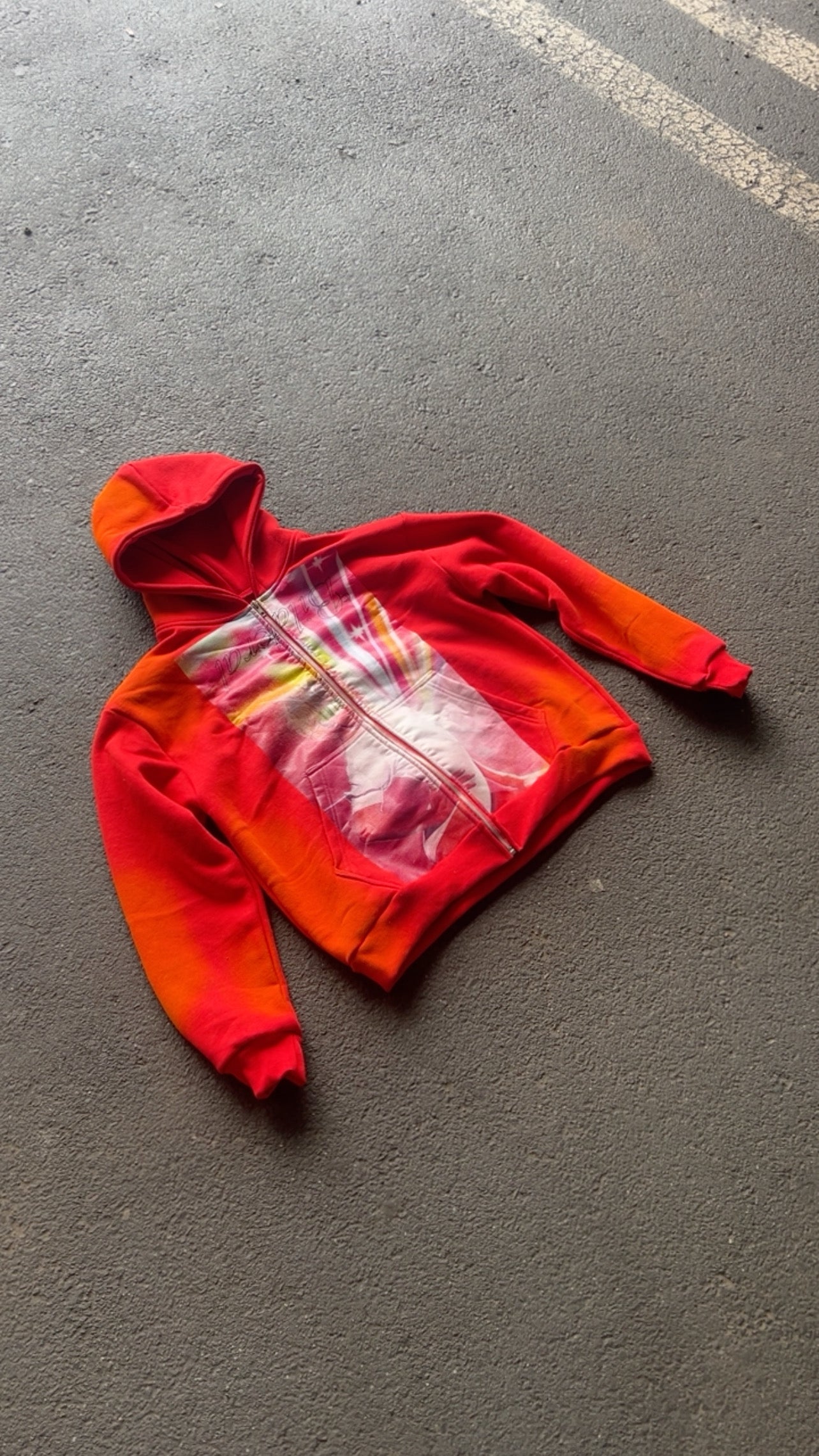 Red "Space Slut" hoodie