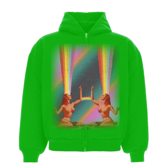 Green "Space Slut" hoodie